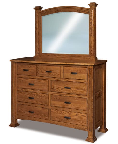 Lexington 9 Drawer Dresser with optional mirror (JRL-031)