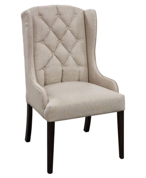 Bradshaw Amish Accent Chair [No Tacks. Shown in Brown Maple with Briar stain and R1-38 Dumpling fabric]