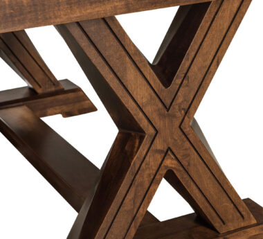Knoxville Amish Trestle Dining Table [Base Detail]