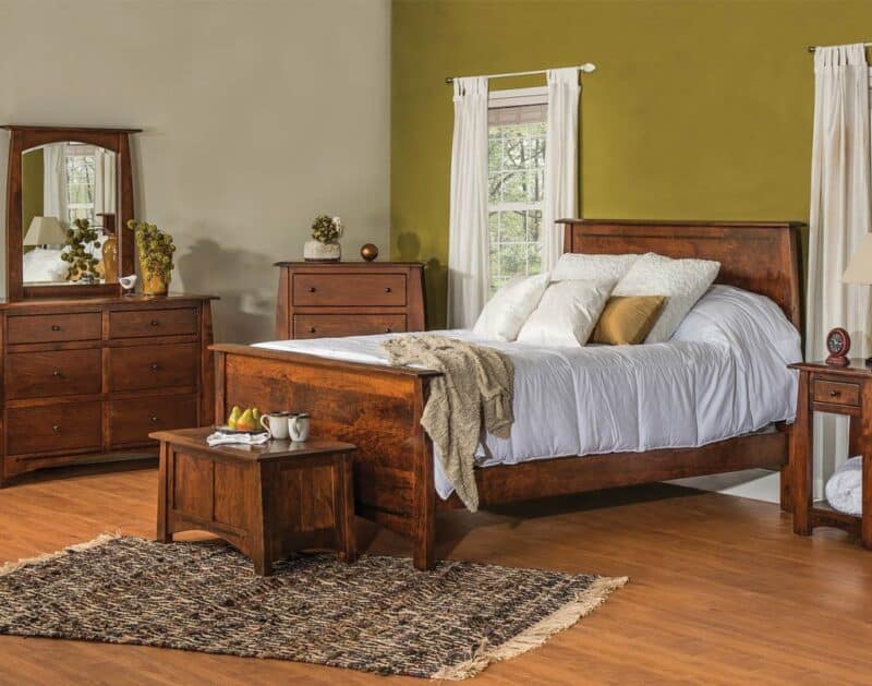 Amish made Boulder Creek Bedroom Collection [Shown in Rustic Cherry with a Burnt Umber stain]