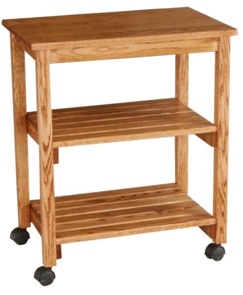 Microwave Serving Cart with Slats