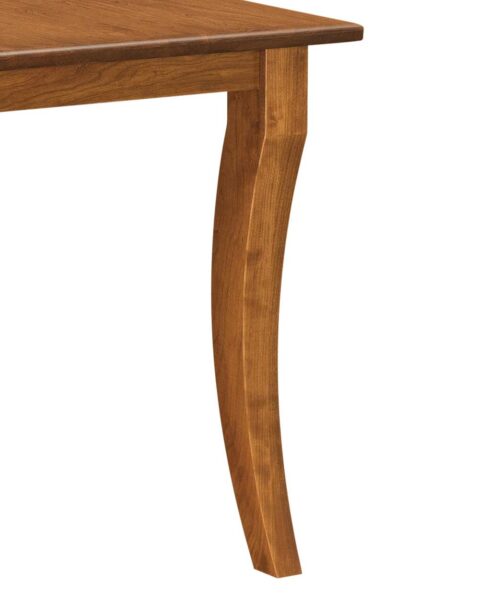 Amish crafted Fenmore Leg Table [Leg Detail / Side View]