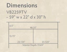 Amish made Vanderbilt TV Stand [Interior Dimensions]