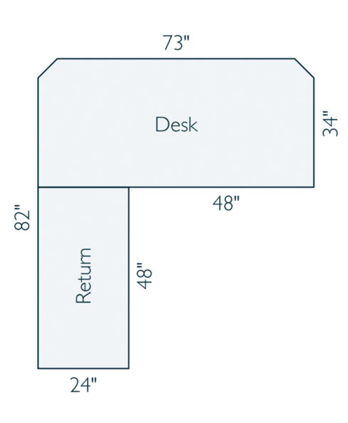 Arts and Crafts L-Desk [Dimensions]