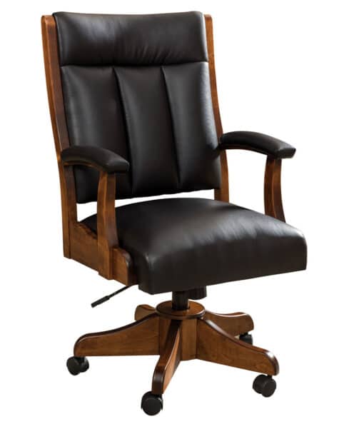Roxbury Amish Desk Chair [Shown in Raven Wing Ultraleather]