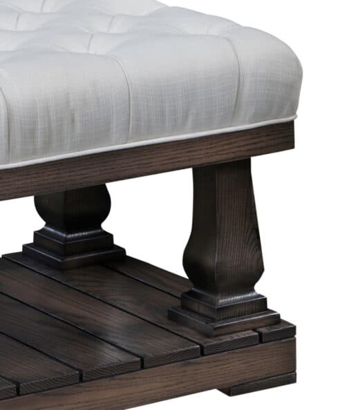 Imperial Amish Coffee Table with Cushion Top [Pedestal and Cushion Detail]