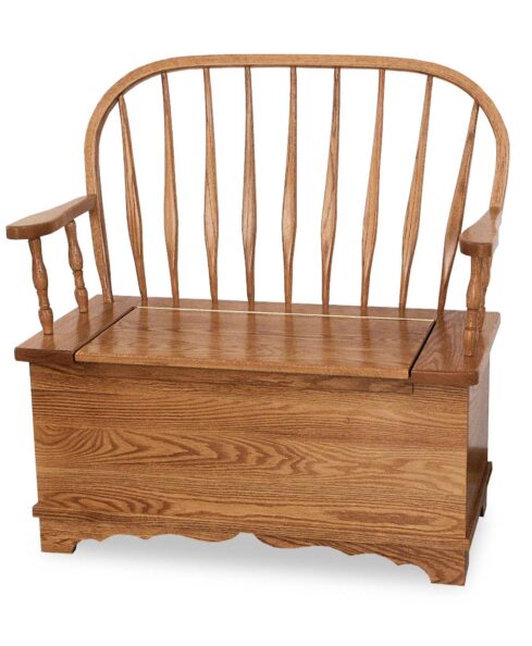Bent Feather Bow Bench with Storage
