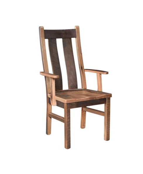 Amish Made Bristol Barnwood Dining Chair [Arm Chair]