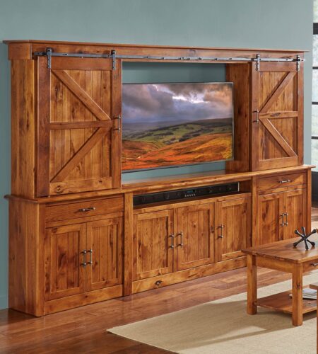 Rustic Amish made Timbra 6-Piece Wall Unit