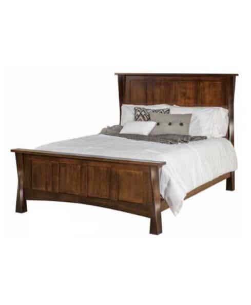 Lexington Panel Bed [Twisted Posts / Brown Maple with Rich Tobacco Stain]