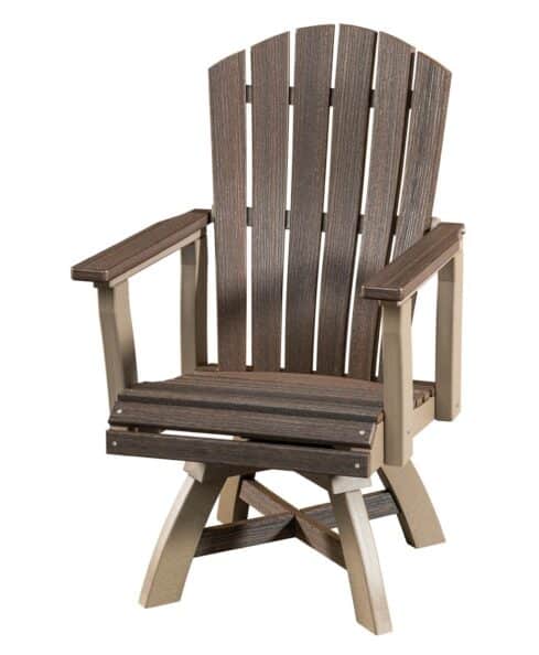 Amish made Outdoor Hoosier Poly Swivel Dining Chair [HPP-107]