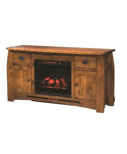 Amish made Colebrook TV Console with Fireplace