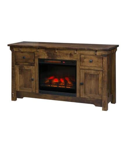 Amish made Manitoba TV Console with Fireplace