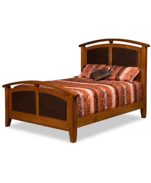 Cascade Amish Panel Bed with High Footboard [F-06]