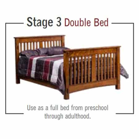 Use as a full bed from preschool  through adulthood.