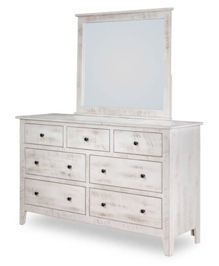 Livingston 7 Drawer Dresser [Rough Sawn Maple with a Weathered Snow White finish]