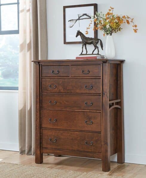 Artesa 6 Drawer Chest [JRA-040, Rustic Cherry with a Michael's Cherry stain, Amish Direct Furniture]