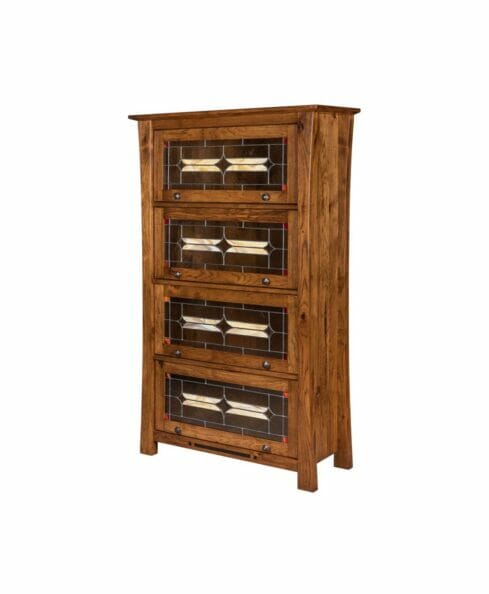 Amish Arts and Crafts Barrister Bookcase [Shown with optional leaded glass]