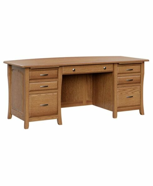 Amish Berkley Executive Desk [Shown in Oak with a Sandstone stain]