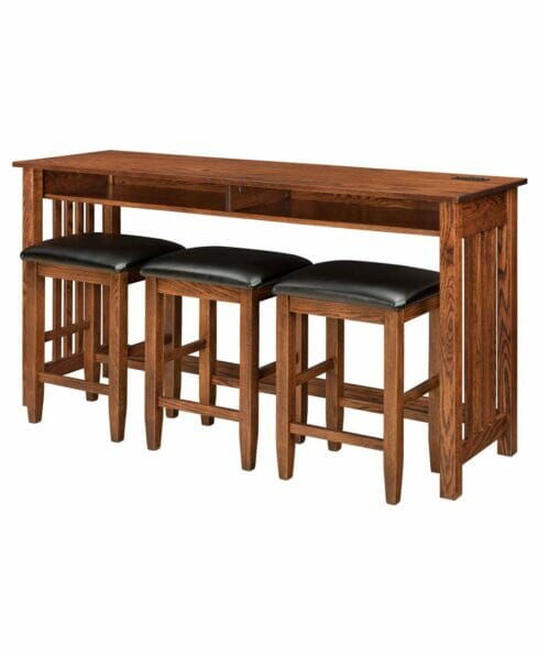 Amish Country Mission Counter Height Sofa Table [Barstools sold separately]