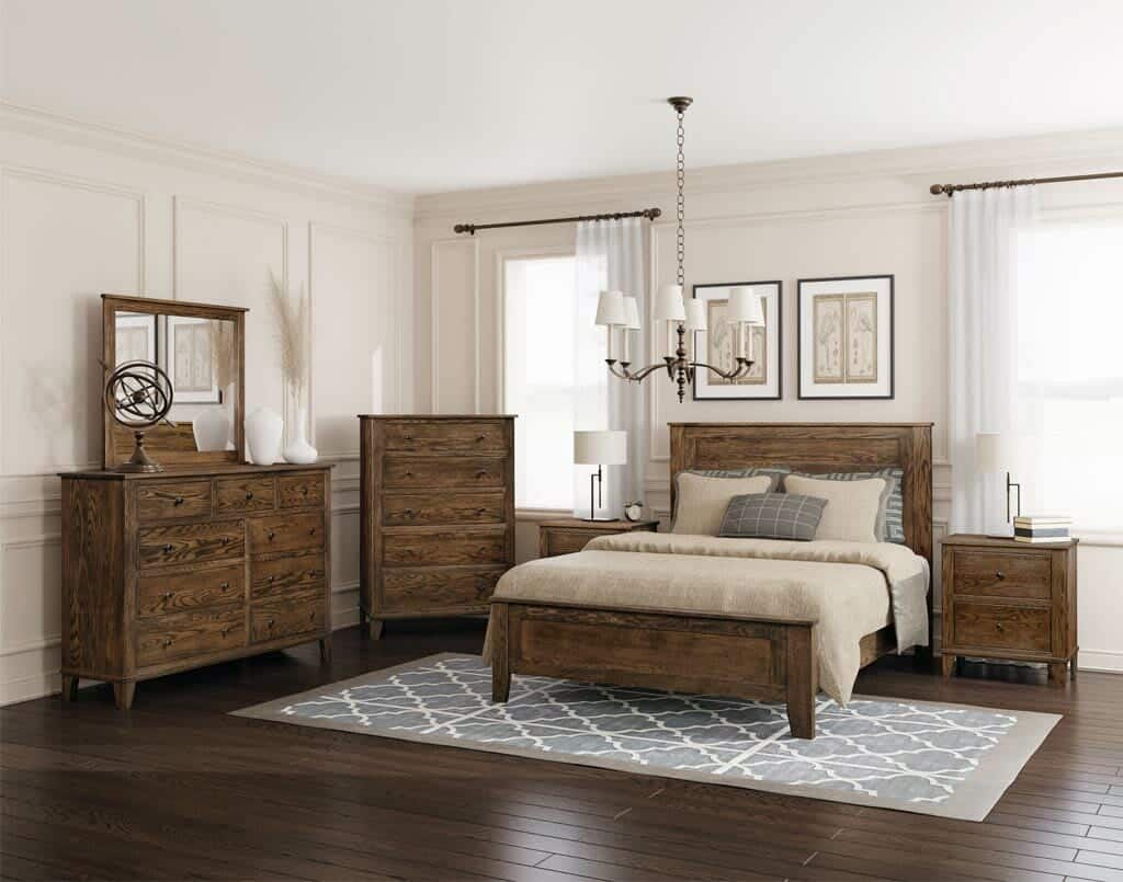 Madison Amish Bedroom Set [Oak with a Charwood finish]