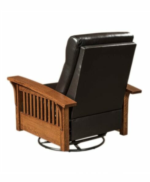 Amish made Hoosier Glider Recliner Swivel [Back View]