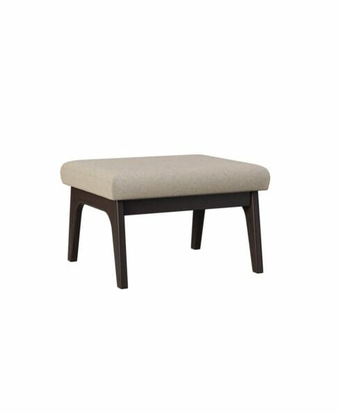 Amish Malaya Footstool [Astrid standard fabric and Brown Maple wood with a Onyx stain]