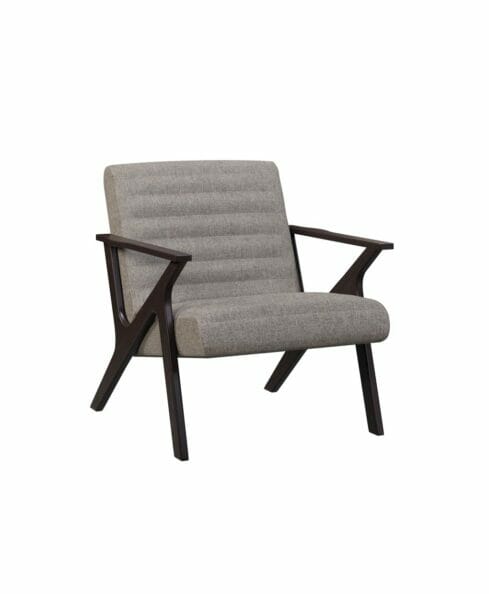 Amish Siesta Chair [Metal standard fabric and Brown Maple wood with a Onyx stain]