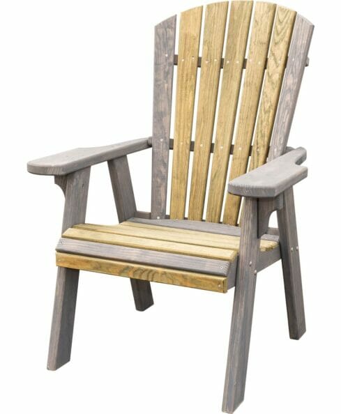 Amish Outdoor Adirondack Pine Table Chair