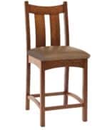 Country Shaker Barstool with Leather Seat [Amish Direct Furniture]