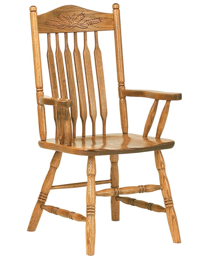 Bent Paddle Post Amish Dining Chair [Arm]
