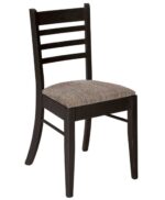Brady Amish Dining Chair [Brown Maple with Ebony stain and Standard fabric]