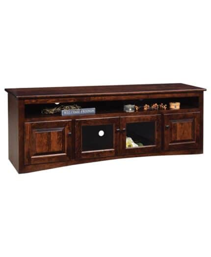 Amish Economy 70" TV Stand [Shown in Sap Cherry with an Asbury Brown finish]