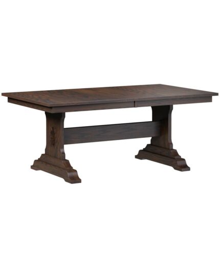 Amish Manchester Trestle Table [Shown in Red Oak with a Briar Finish]