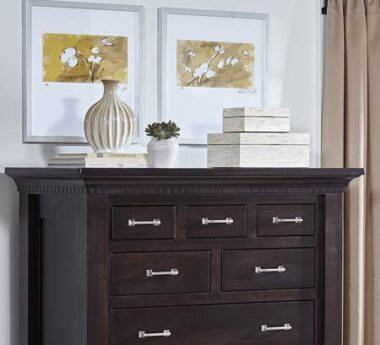 The Empire Bedroom Collection features flushed drawers [Amish Direct Furniture]