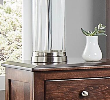 Every piece in the Finland bedroom collection features a beveled top [Amish Direct Furniture]