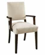 Canaan Amish Upholstered Dining Chair [Brown Maple with Oynx Stain. Seat shown in C2-34 Fabric / Arm Chair]
