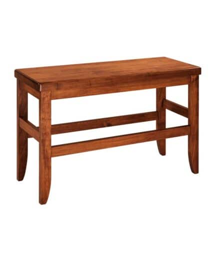 Clifton Amish Bench [Shown in Brown Maple with Michael’s Cherry stain.]