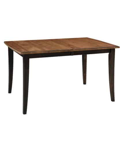 Amish Chelsea Leg Table (Quick Ship) [Brown Maple with an Almond table top and Onyx base]