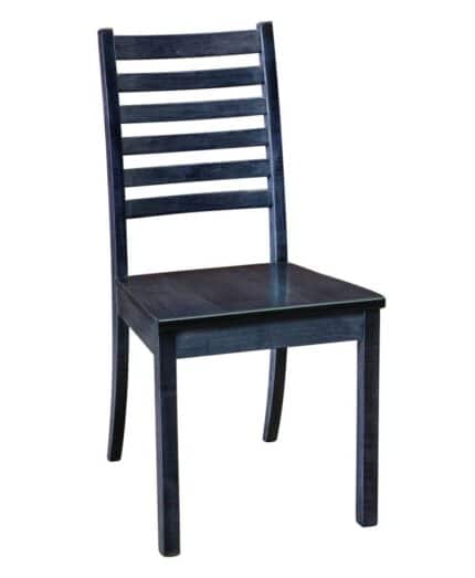 Maple City Ladderback Side Chair [Brown Maple with an Indigo stain]