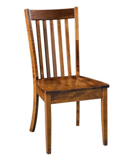 Amish Newport Side Chair [Brown Maple with a Lite Asbury stain.]