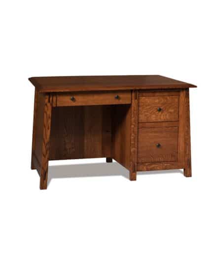 Amish Colbran Single Pedestal 3 Drawer Desk With Unfinished Backside [FVD-2849-CB]