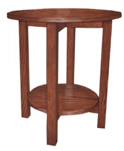 Amish Clayton Round End Table