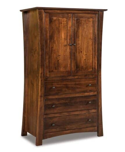 Amish Matison 3 Drawer 2 Door Armoire [Shown in Brown Maple with an Old Museum finish]