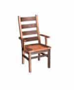 Ladderback Barnwood Dining Chair [Arm Chair]