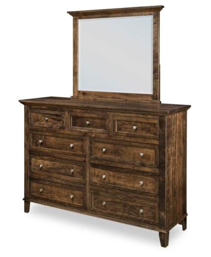 Arlington 9 Drawer Dresser [Shown in Sap Cherry with a Shadow finish]