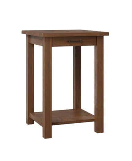 Baltic End Table [Shown in Brown Maple with a Vintage Antique Finish and Ruff Sawn Top]