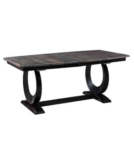 Amish Avery Trestle Table [Brown Maple with FC-50240 Carbon top & FC-11047 Ebony base]