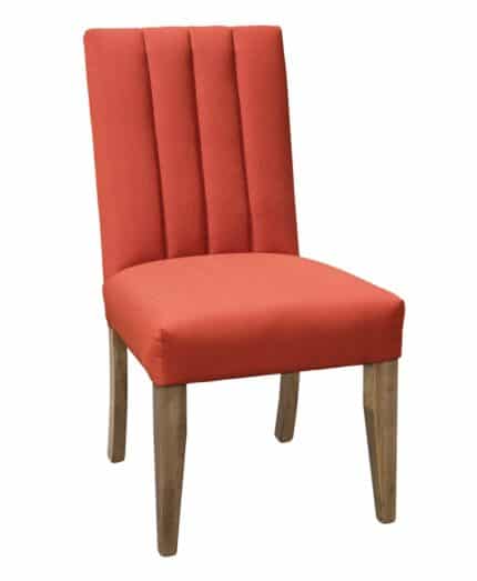 Amish Wittenburg Chair [Brown Maple with Sandstone stain and 01-3 Tangerine fabric on front and C16-52 Ellery fabric on back.]