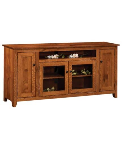 Amish Modern Mission 70" TV Stand [Shown in Quartersawn White Oak with a Michael's Cherry finish]